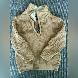 Tan Knit Sherpa-Lined Sweater – The Children’s Place 12-18 Months